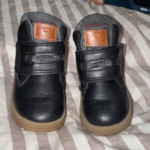 Carter's Black and Brown Toddler Velcro strap boot